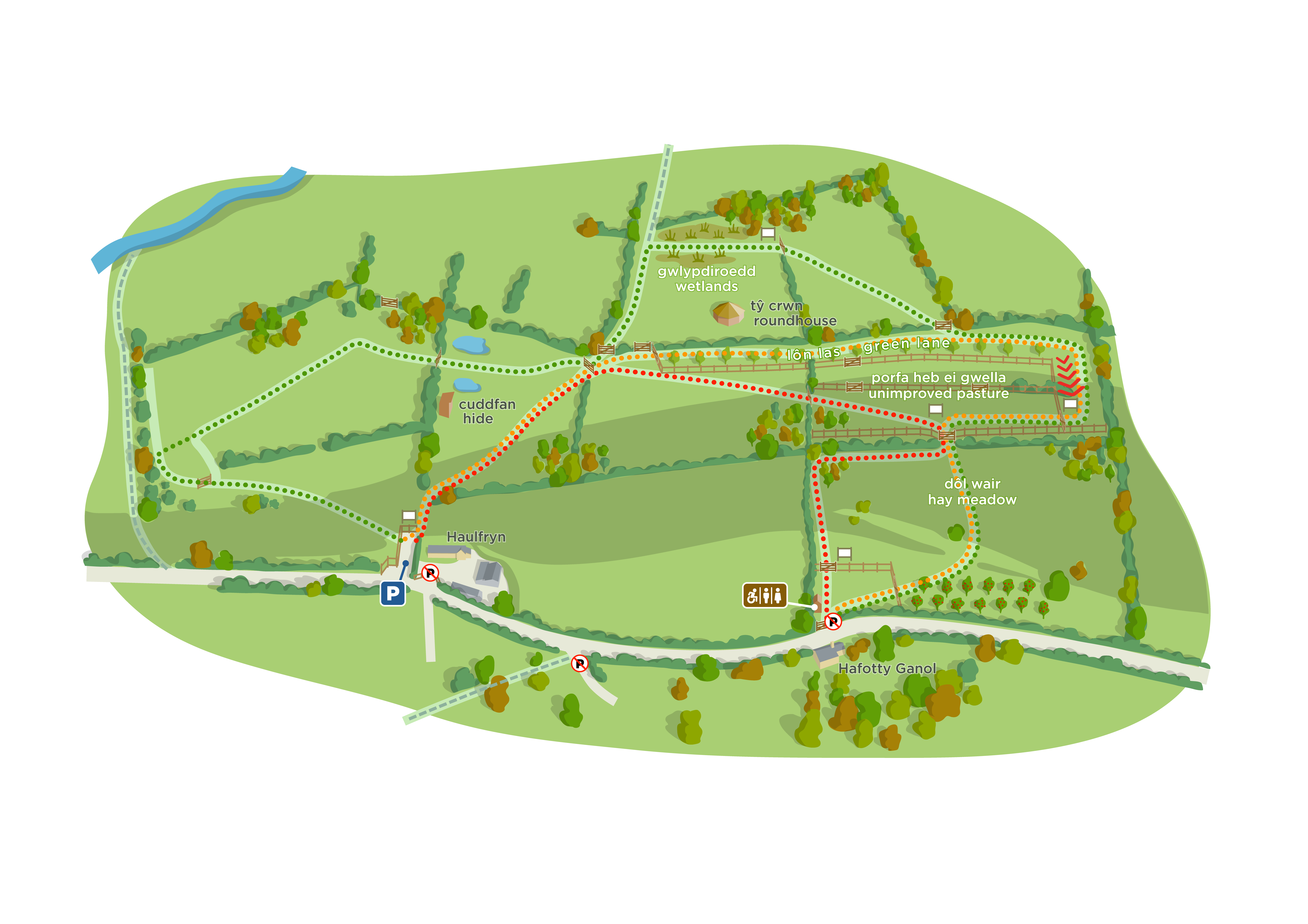 Map of Dolydd Gobaith